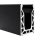 POSIglaze Bottom Drilled Glass Balcony Channel Black