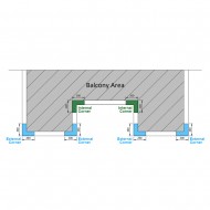 POSIglaze Side Mounted 90 Degree Int Corner - SS Effect