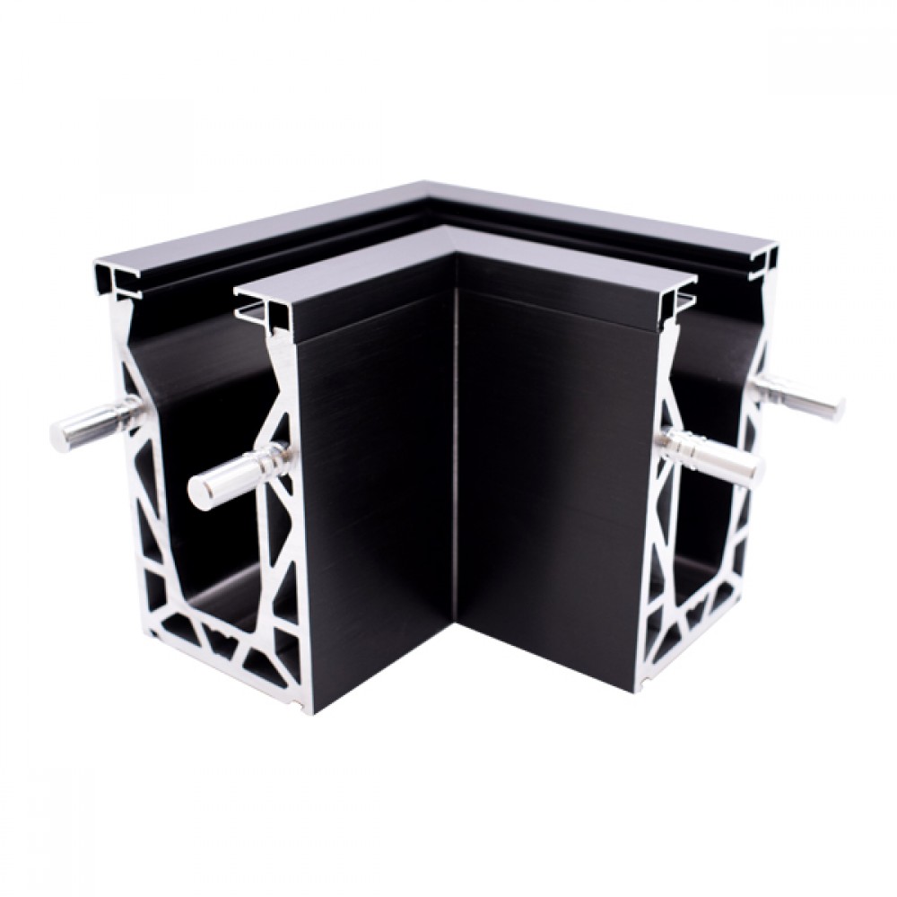 POSIglaze Base Fix 90 Degree Corner Brushed Black