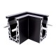 POSIglaze Base Fix 90 Degree Corner Brushed Black