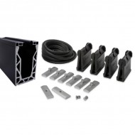 POSIglaze 3 Mtr Surface Mount Kit For12mm Glass, Black