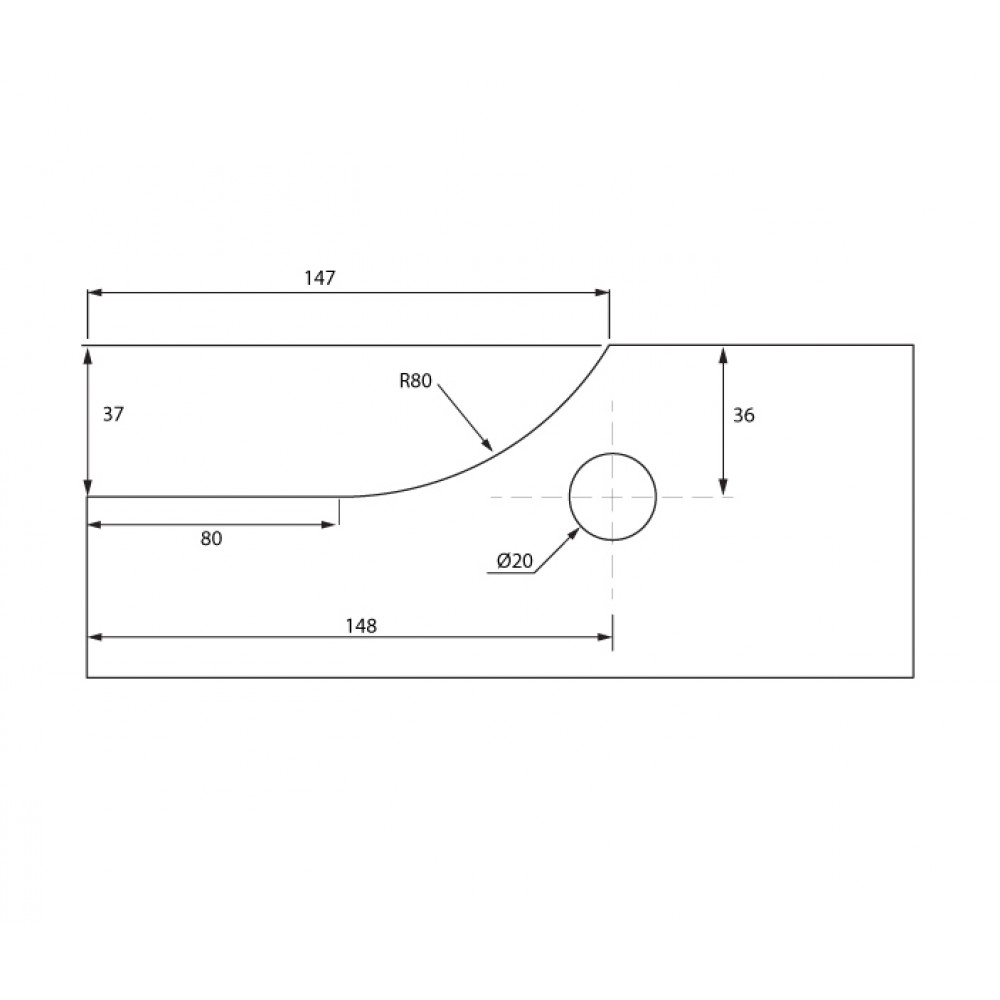 GCC Top Patch Fitting - Satin Stainless
