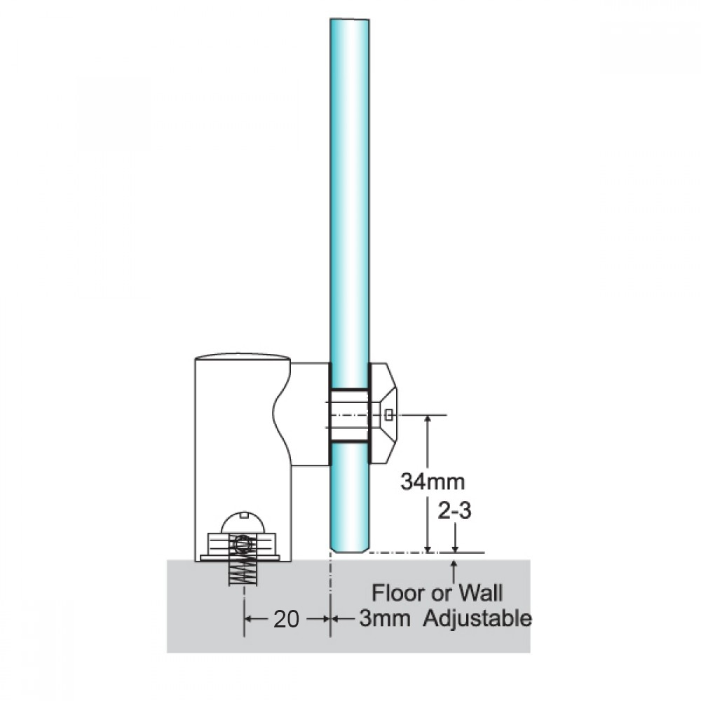 Glass To Wall Connector