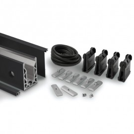 POSIglaze 3 Mtr Side Mount Kit For 13.5mm Glass - Black