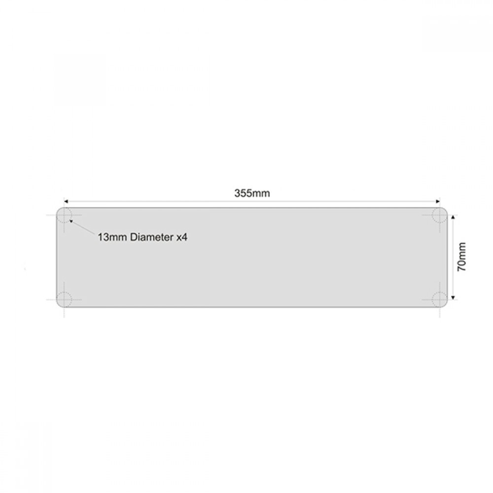 Letter Plate for Frameless Glass Door - 10-12mm