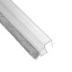 Clear PVC Weather Strip For Brush Seal - 12mm Glass