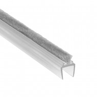 Clear PVC Weather Strip For Brush Seal - 10mm Glass