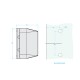 Glass To Wall Latch Bracket - Black