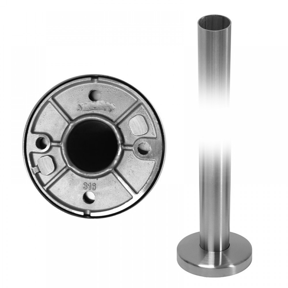 972mm 90 Degree Balustrade Post Inc. Clamps For 10mm Glass