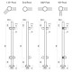972mm 90 Degree Balustrade Post Inc. Clamps For 10mm Glass