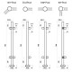 1100mm Centre Type Balustrade Post Inc Clamps For 10mm Glass