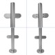 1100mm Centre Type Balustrade Post Inc Clamps For 10mm Glass
