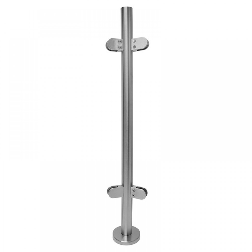 1100mm 135 Degree Balustrade Post Inc. Clamps For 10mm Glass