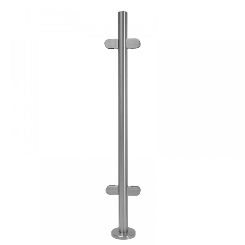 1100mm Centre Type Balustrade Post Inc Clamps For 10mm Glass