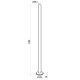 1100mm Non Drilled Balustrade Post Excl. Glass Clamps