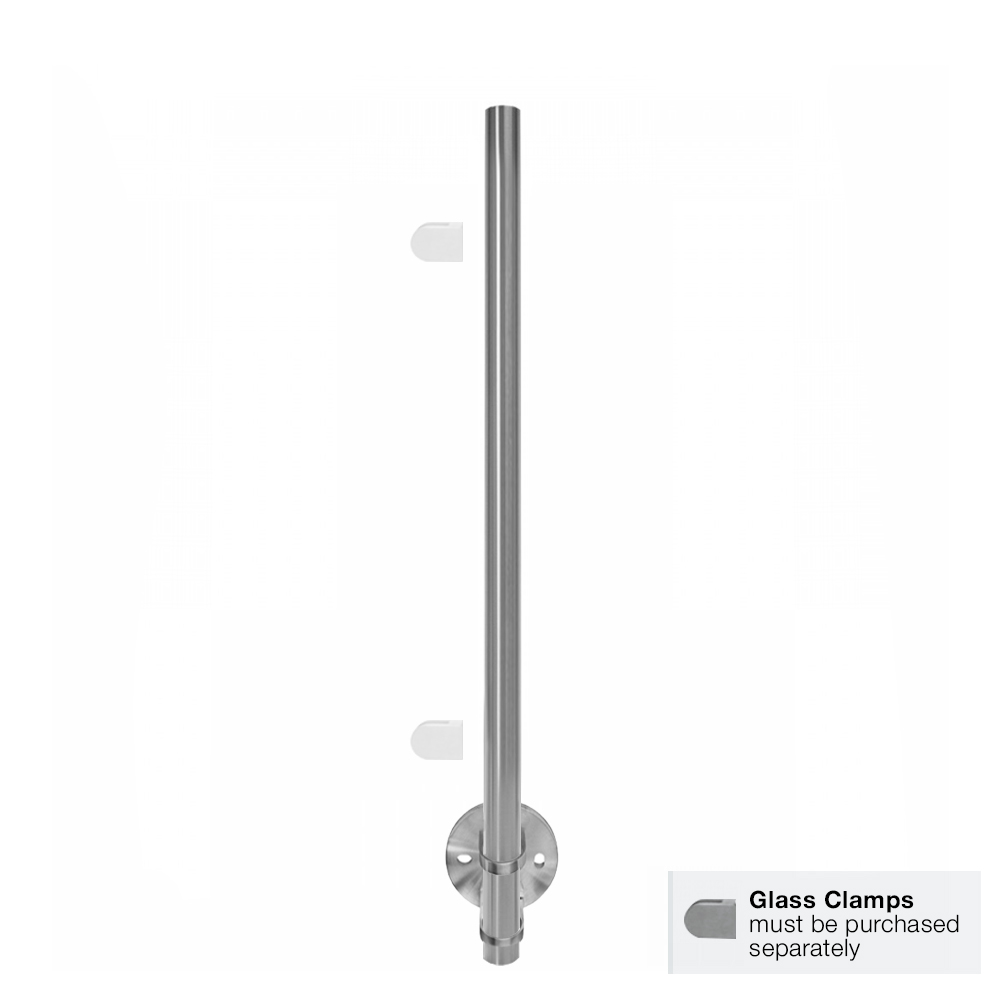 Side Mount End Post - 900-1300mm - Flat Cap