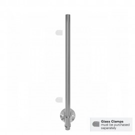 Side Mount End Post - 900-1300mm - Flat Cap