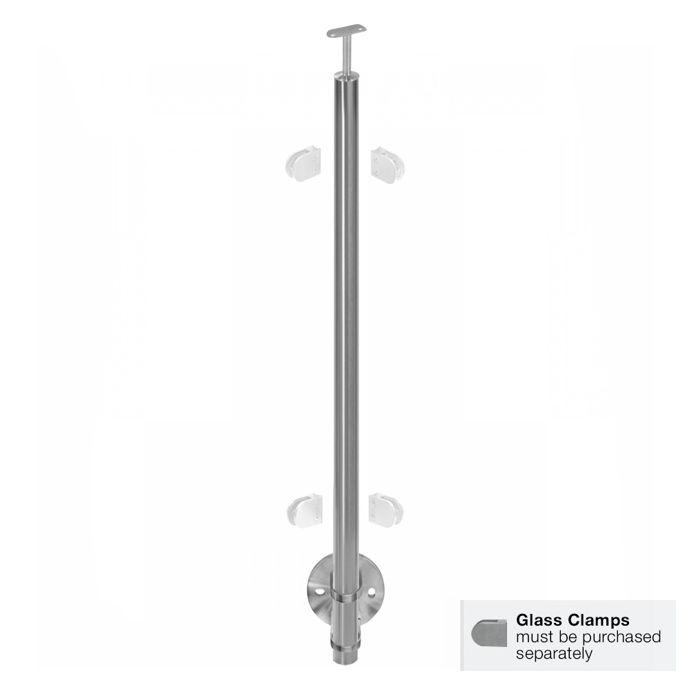 Side Mount Corner Post - 900-1300mm - Hand Rail