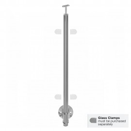 Side Mount Centre Post - 900-1300mm - Sloped Hand Rail