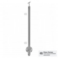 Side Mount End Post - 900-1300mm - Sloped Hand Rail