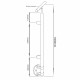Side Mount End Post - 900-1300mm - Sloped Hand Rail