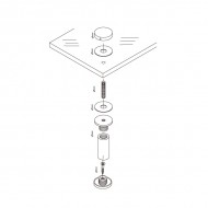 Brushed Stainless Steel Effect Standoff 50 x 30mm Dia
