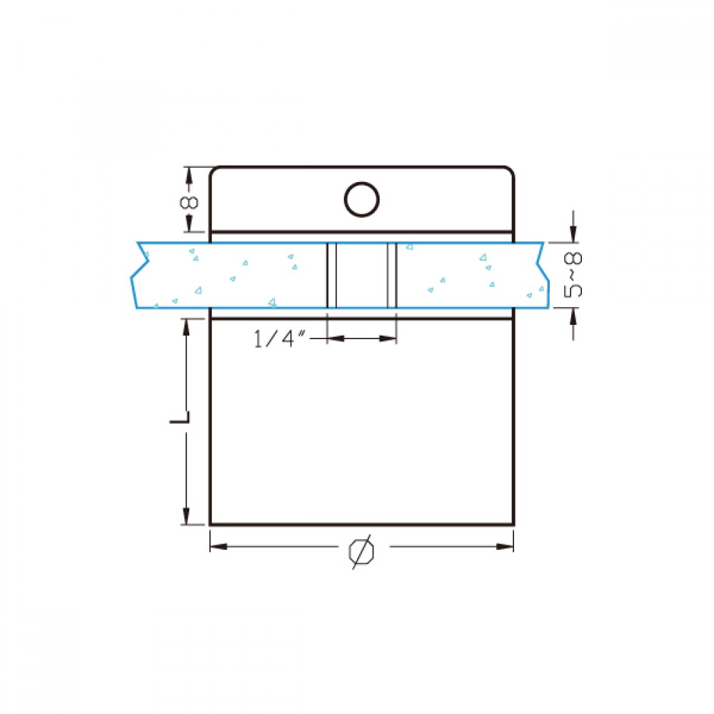Brushed Stainless Steel Effect Standoff 102 x 30mm Dia