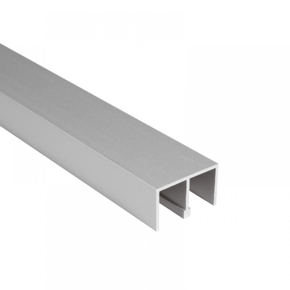 Alum. Sliding Track - Top - Non Flocked - 6-8mm Thick Glass