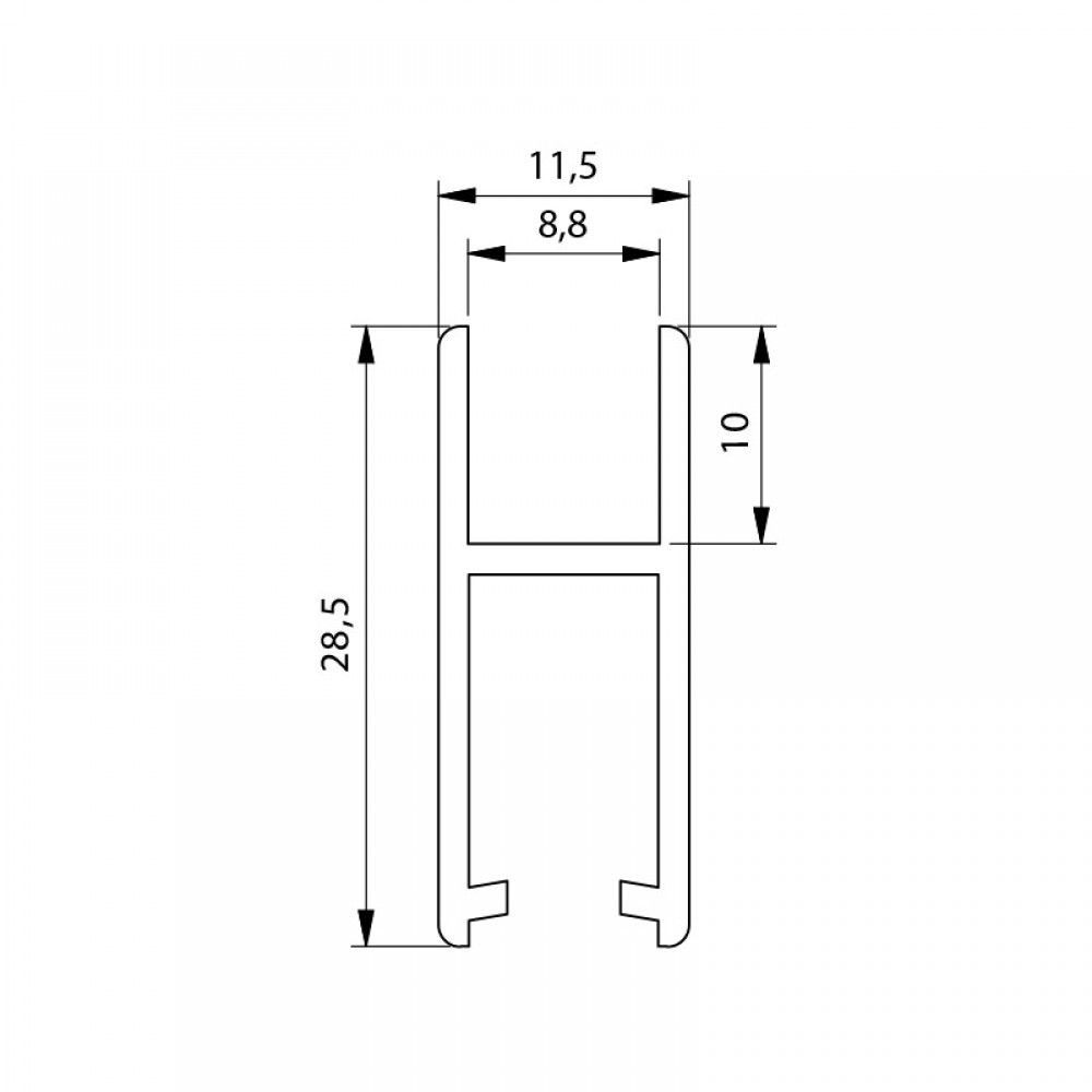 Alum Sliding Track - Shoe