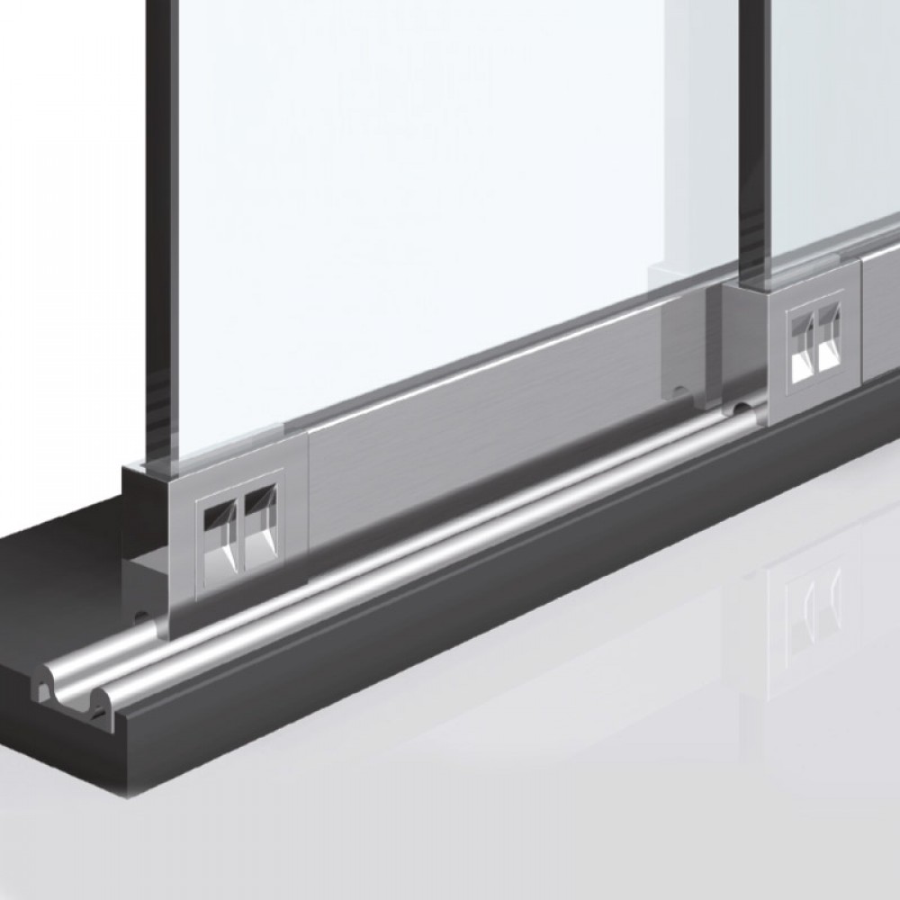 Alum. Sliding Track Finger Pull - Open