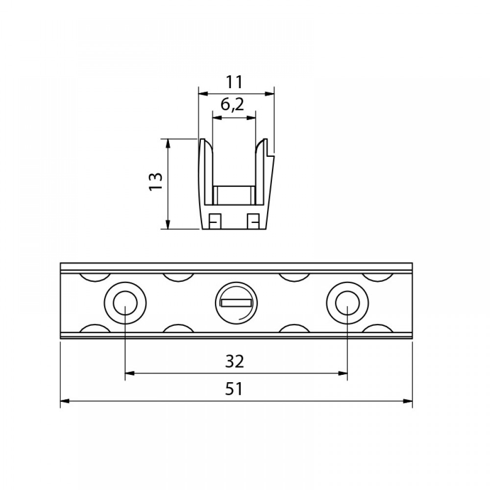 Suspended Security Fitting / Rattle Protection 6mm