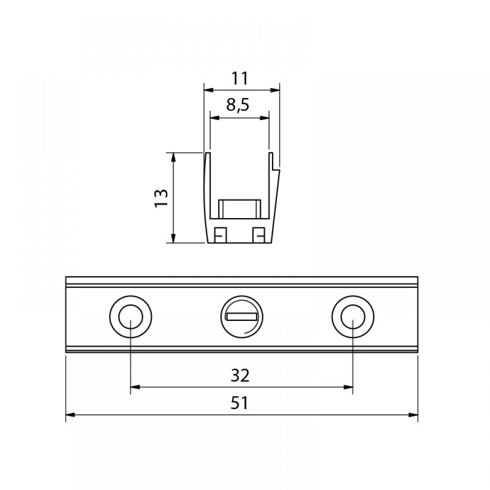 Suspended Security Fitting / Rattle Protection 8mm