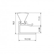 Aluminium Brush Draught Excluder 6mm Glass 2.5 Mtr