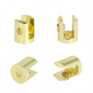 Round Shelf Support - 8mm to 10mm Glass - Gold Finish
