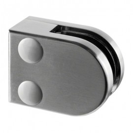 Glass Clamp - 50x40mm - Zinc - Satin - Flat - SS Effect