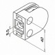 Glass Clamp - 50x40mm - Zinc - Satin - Flat - SS Effect