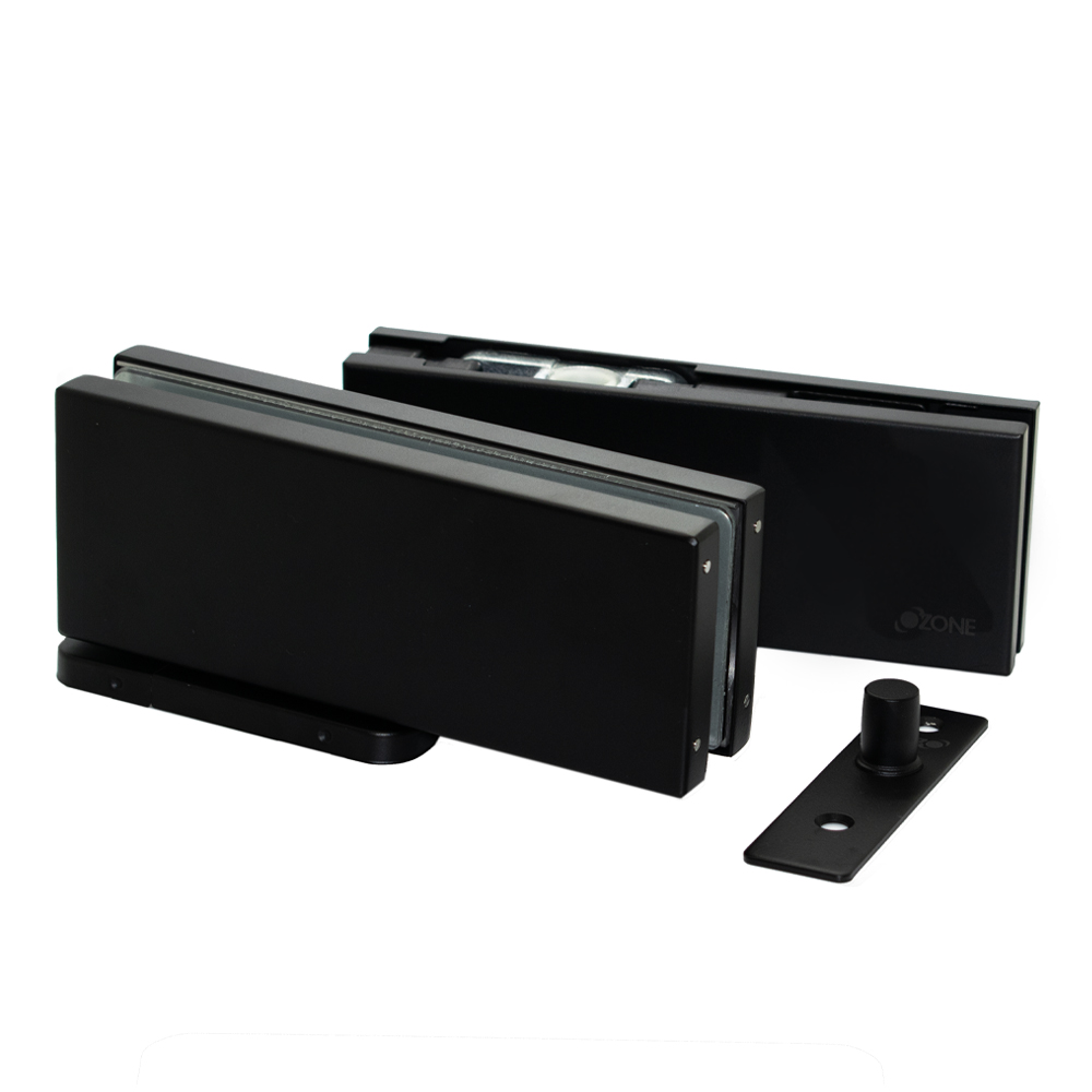 Hydraulic Bottom Patch Door Kit Incl. Top Patch & Pivot - BK