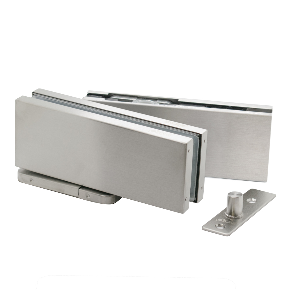 Hydraulic Bottom Patch Door Kit Incl. Top Patch & Pivot - SS