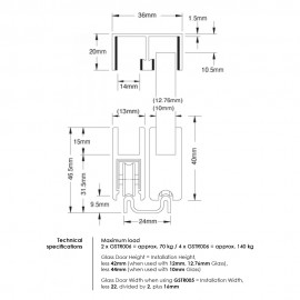ROBUSTUS Roller Profile - 10mm to 12.76mm Glass