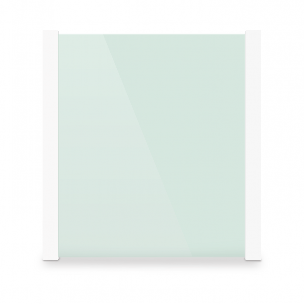SkyForce Side Mount 1100mm High 16.76-21.52mm Glass - White