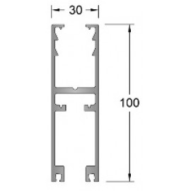Satin Stainless Door Rail 1.2Mtrs
