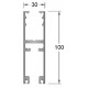 Satin Stainless Door Rail 1.2Mtrs