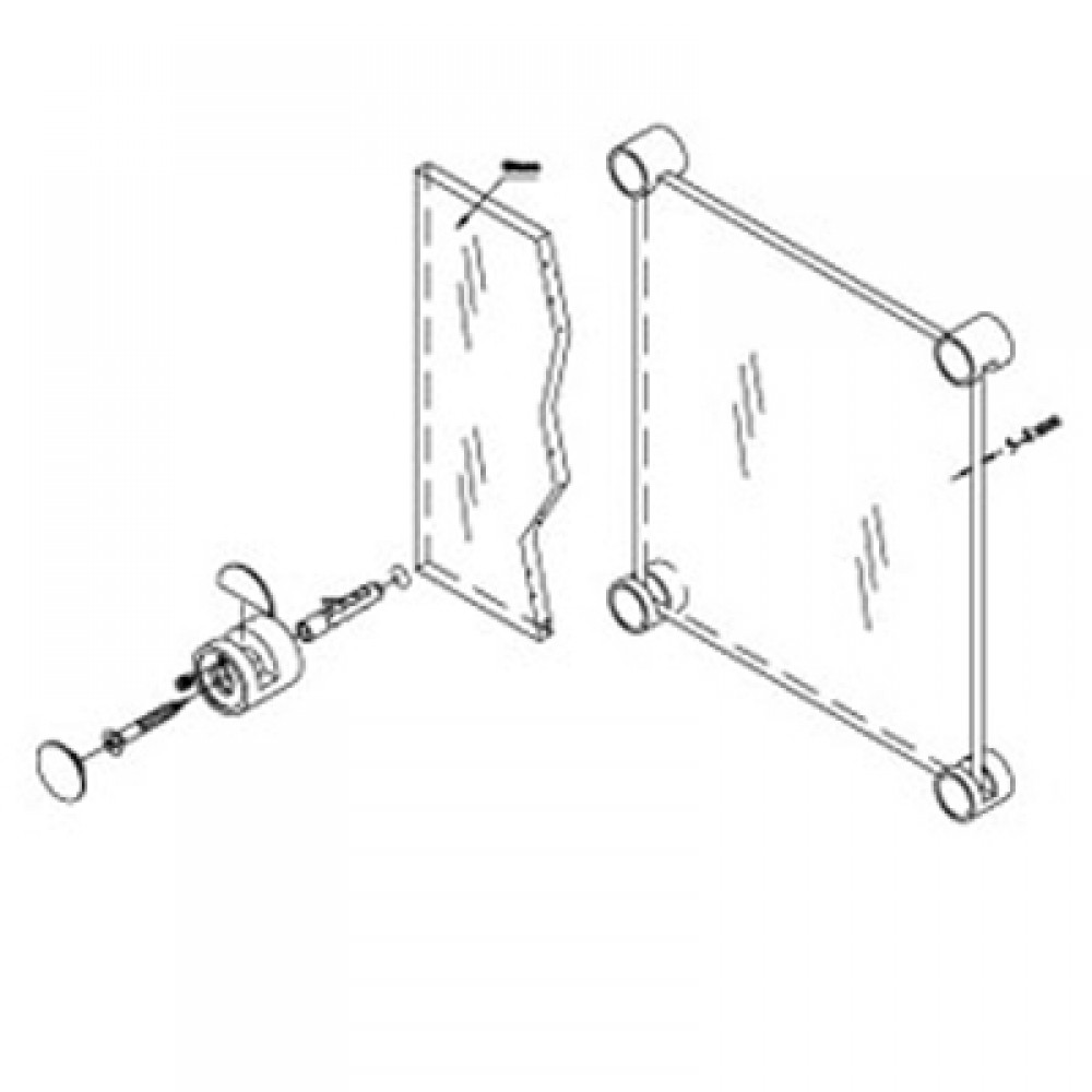 Off Wall Mirror Fixing 30mm Diameter x 38mm Long