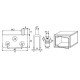 Non Drill Pivot Hinge - 52 x 26mm - 8mm Glass