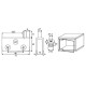 Non Drill Pivot Hinge - 71 x 35mm - 10mm Glass