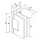 Wall Mount Shower Hinge - One Side Fixing - Polished Chrome