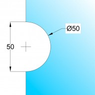 Side Connector - Satin Stainless