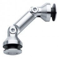 Glass to Glass Partition Bracket (82mm Bar)