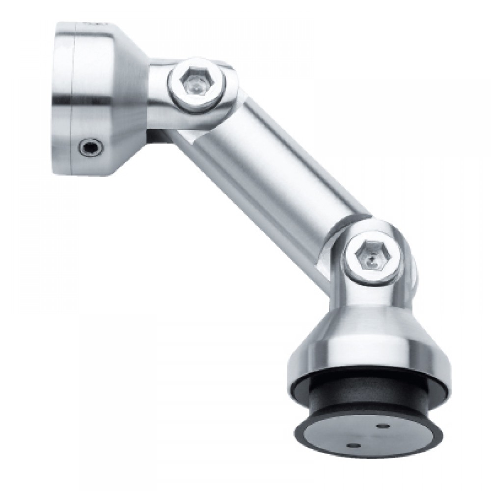 Countersunk Glass to Wall Partition Bracket (82mm Bar)