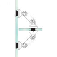 Countersunk Glass to Glass Partition Bracket